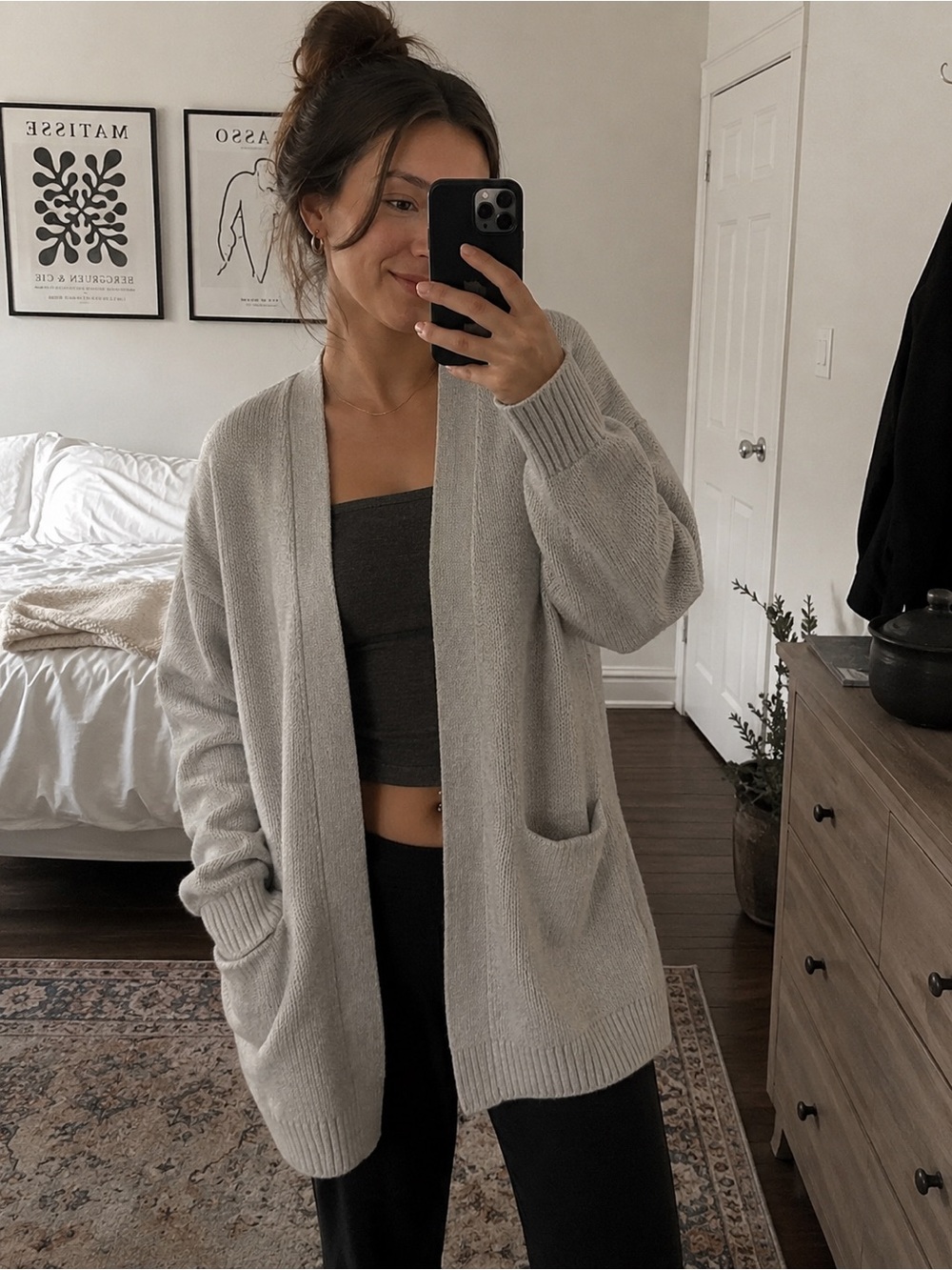Wilfred Free | M | Merino | Unwind Cardigan | Light Heather | Oversized